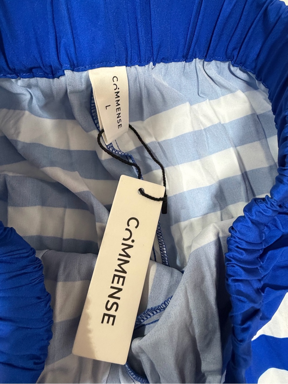 Commense Blue and White Wide-Leg Pants - Picture 6 of 7